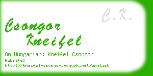 csongor kneifel business card